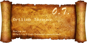 Ortlieb Tézeusz névjegykártya